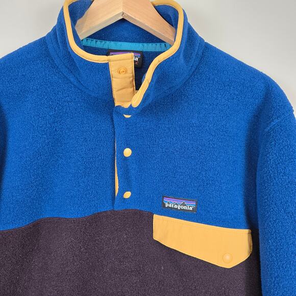 Patagonia Mens Lightweight Synchilla Snap T Fleece Pullover Size XL ObsidianPlum - Picture 2 of 4